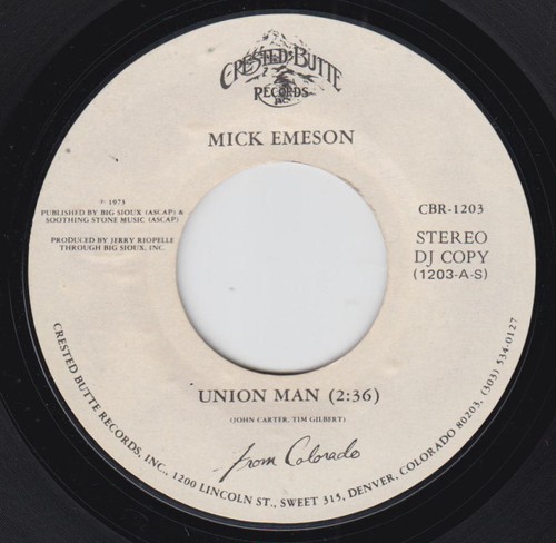 Mick emson 45rpm crested - emson,