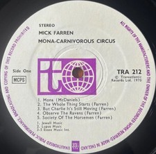 MICK FARREN Mona LP 1970 UK